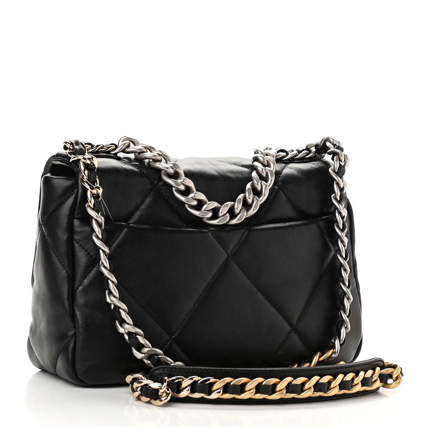 Lambskin Quilted Medium Chanel 19 Flap Black