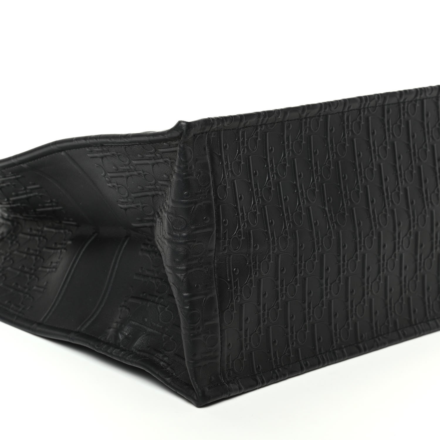 Christian Dior Oblique Calfskin Embossed Book Tote Black 6 of 9
