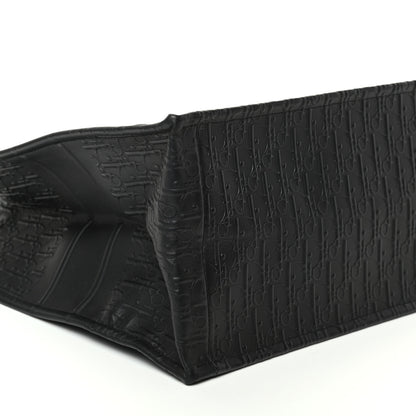 Christian Dior Oblique Calfskin Embossed Book Tote Black 6 of 9