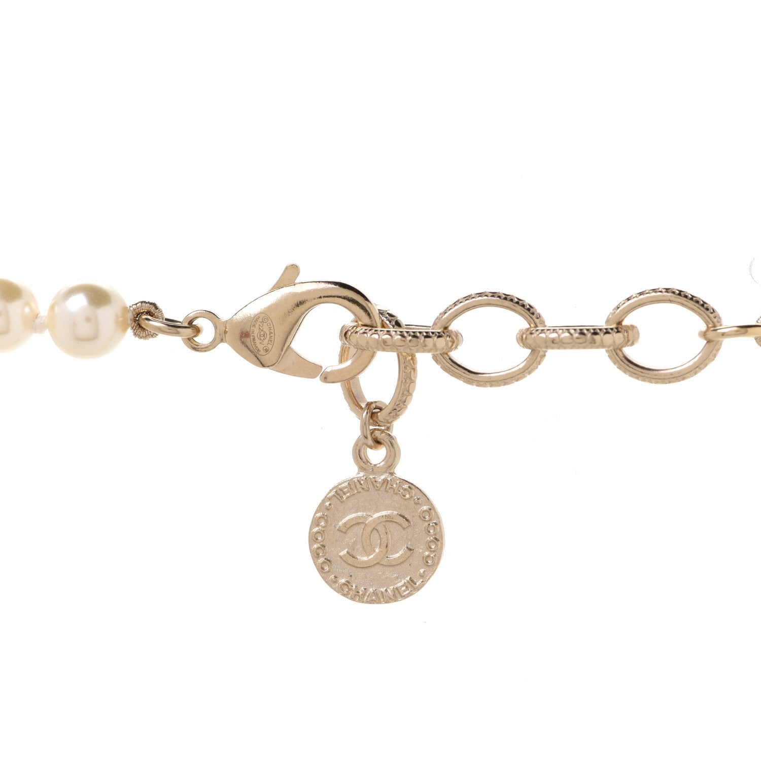 Chanel Pearl CC 100th Anniversary Necklace Light Gold 5 of 6