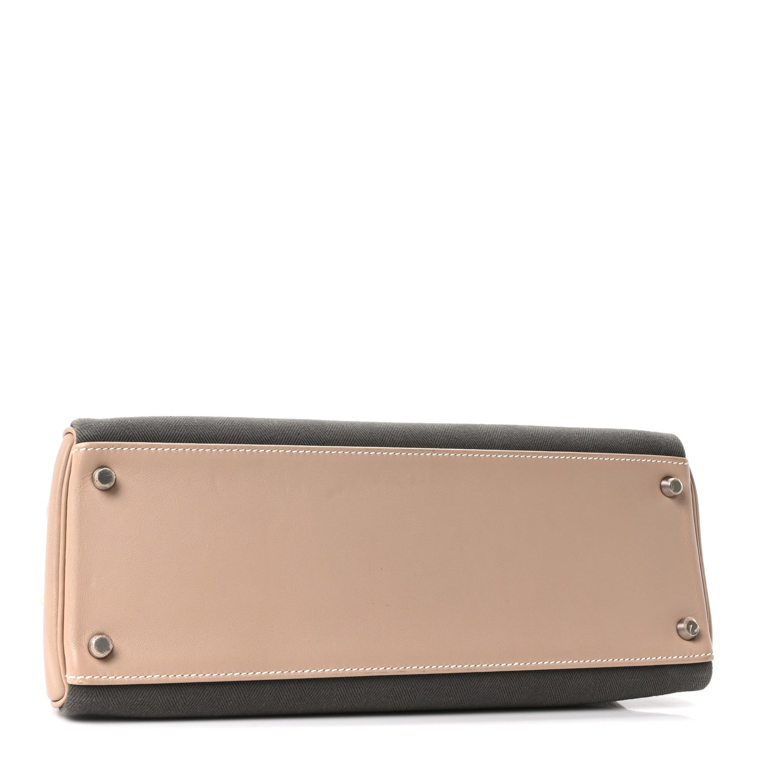 Hermes Toile Swift Kelly Retourne 32 Argile Vert De Gris 4 of 10