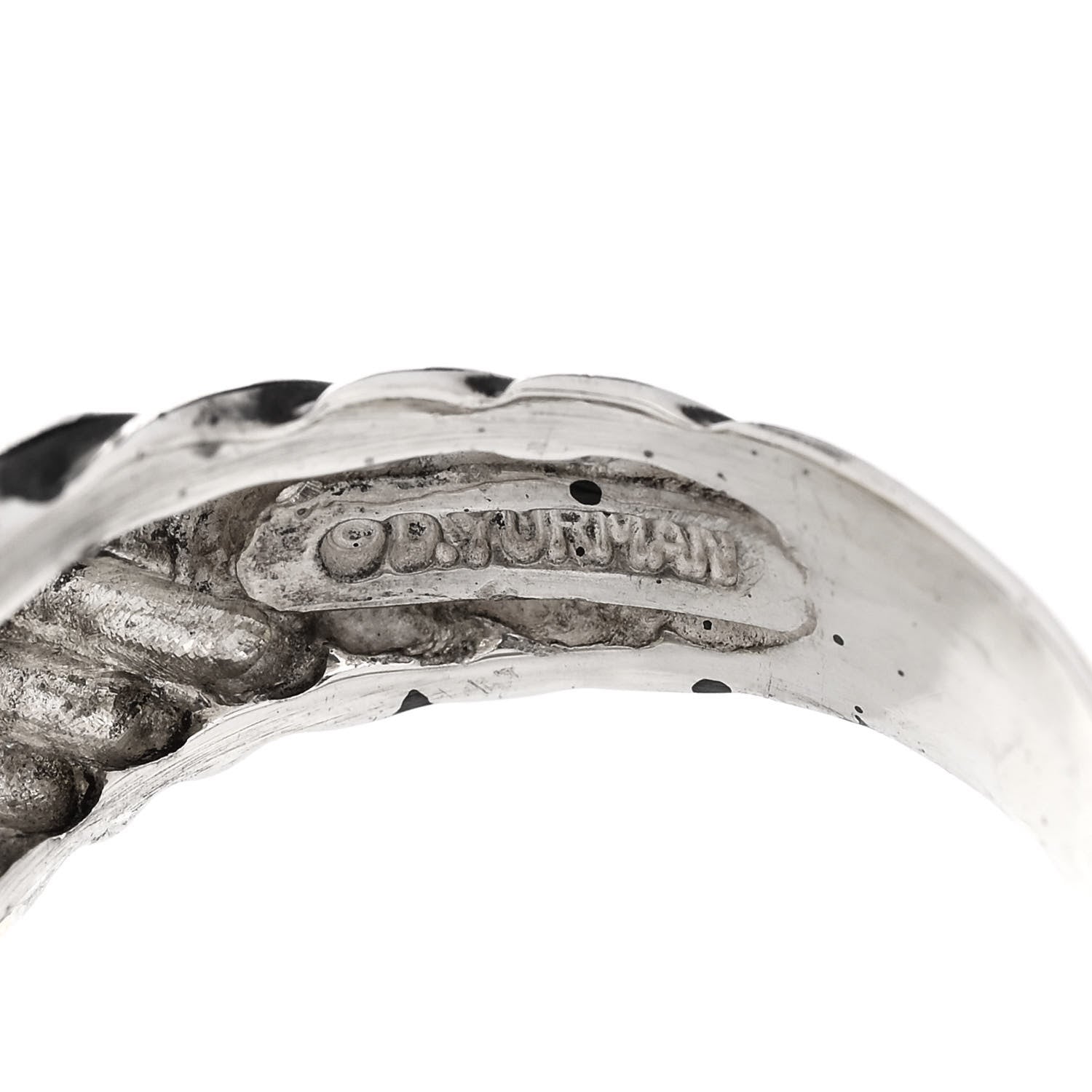 David Yurman Sterling Silver 14K Yellow Gold Lemon Citrine 14mm Noblesse Ring 58 8.5 5 of 6