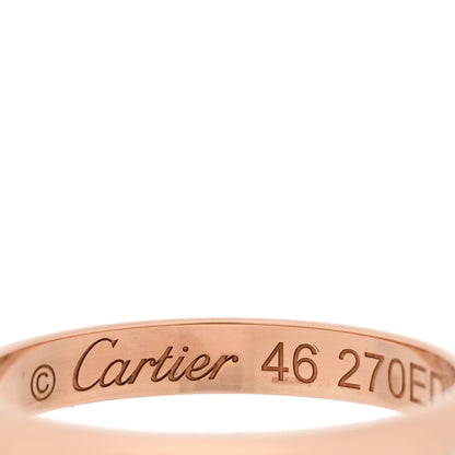 Cartier 18K Pink Gold 2.5mm 1895 Wedding Band Ring 46 3.75 4 of 4