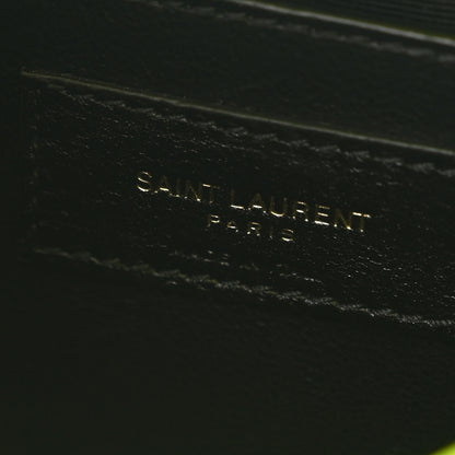 Saint Laurent Crinkled Calfskin Matelasse Monogram Baby Niki Chain Satchel Flou Yellow 6 of 12