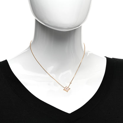 Louis Vuitton 18K Pink Gold Diamond Pink Mother of Pearl Color Blossom BB Star Pendant Necklace 2 of 5