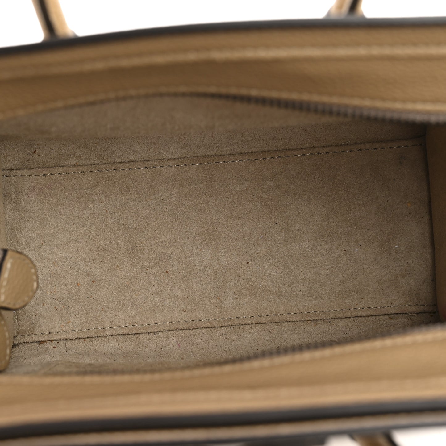 Drummed Calfskin Nano Luggage Dune