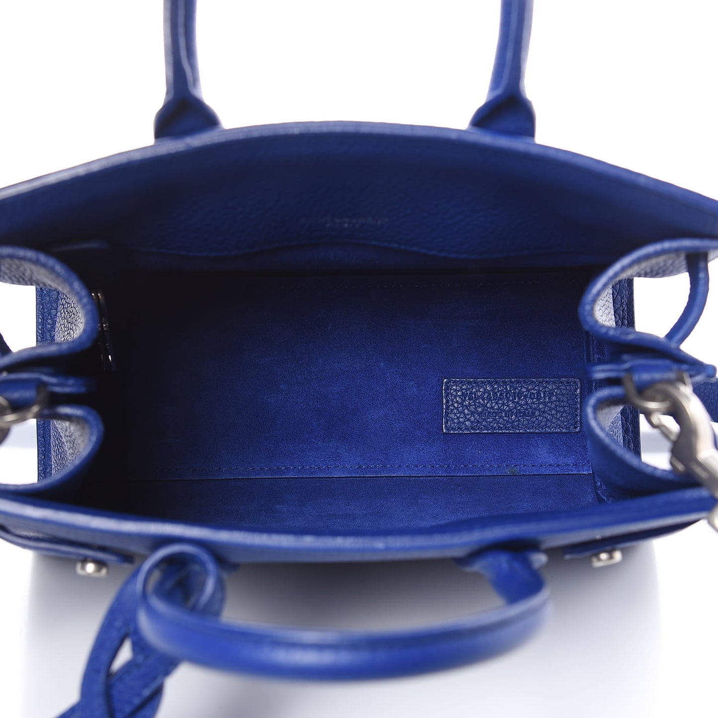 Grained Calfskin Nano Supple Sac De Jour Flash Blue