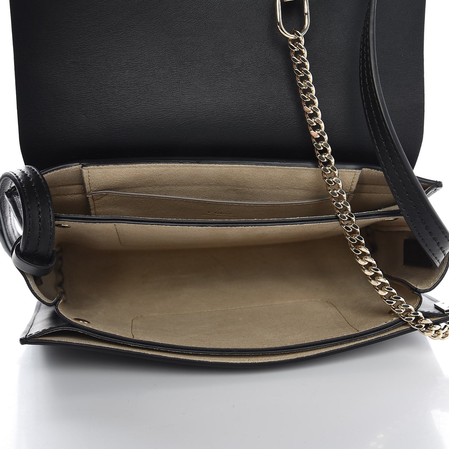 Suede Calfskin Small Faye Shoulder Bag Black