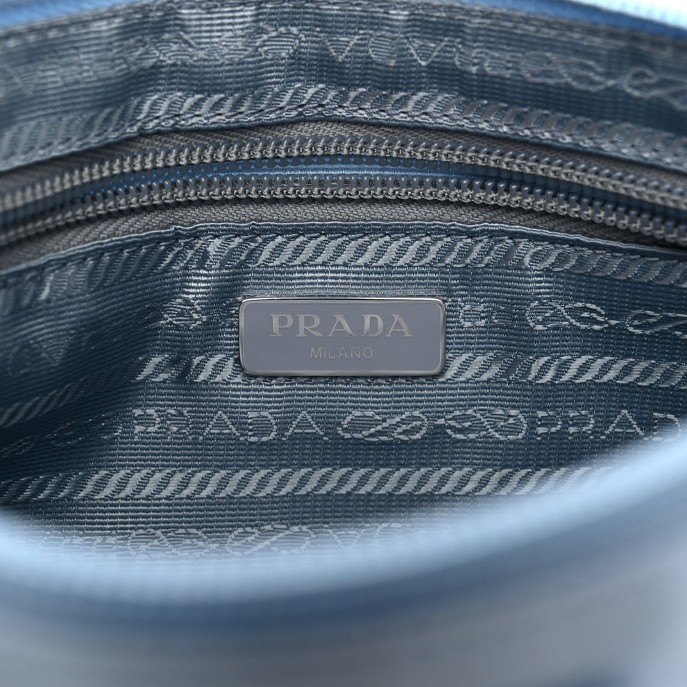 Prada Re-Nylon Vela Pouch Celeste 1836021 – FASHIONPHILE