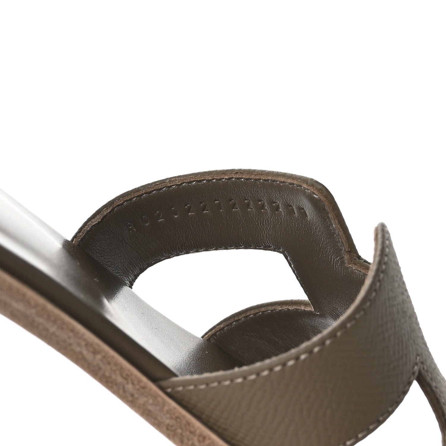 Hermes Epsom Oran Sandals 37.5 Etoupe 8 of 9