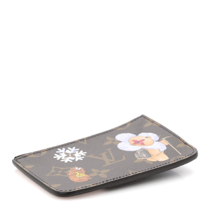 Louis Vuitton Monogram Vivenne Winter Holiday Zipped Romy Card Holder Snowy Pearl 4 of 7
