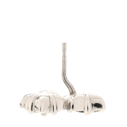Louis Vuitton Metal Crystal Loulougram Earrings Silver 6 of 7