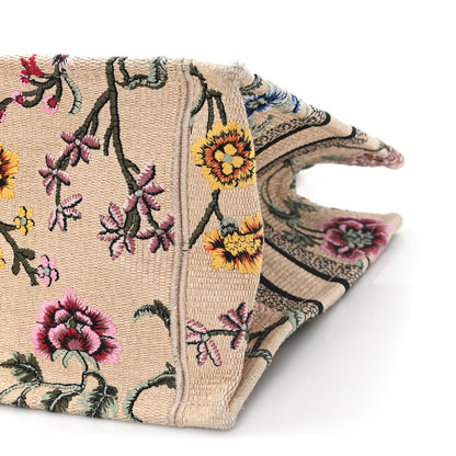 Christian Dior Raffia Embroidered Petites Fleurs Medium Book Tote Natural 10 of 12