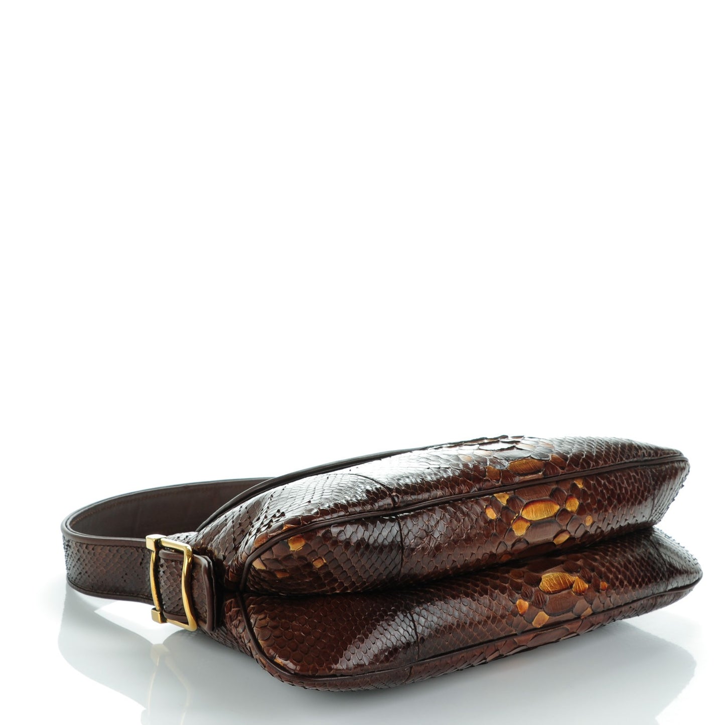 Python 1973 Shoulder Bag Brown Gold