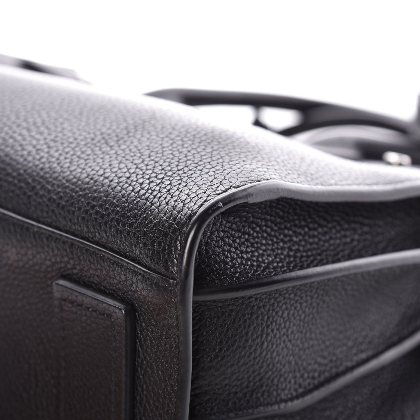 Grained Calfskin Baby Sac De Jour Souple Black