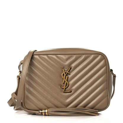 Saint Laurent Calfskin Matelasse Monogram Lou Camera Bag Dark Latte 1 of 10