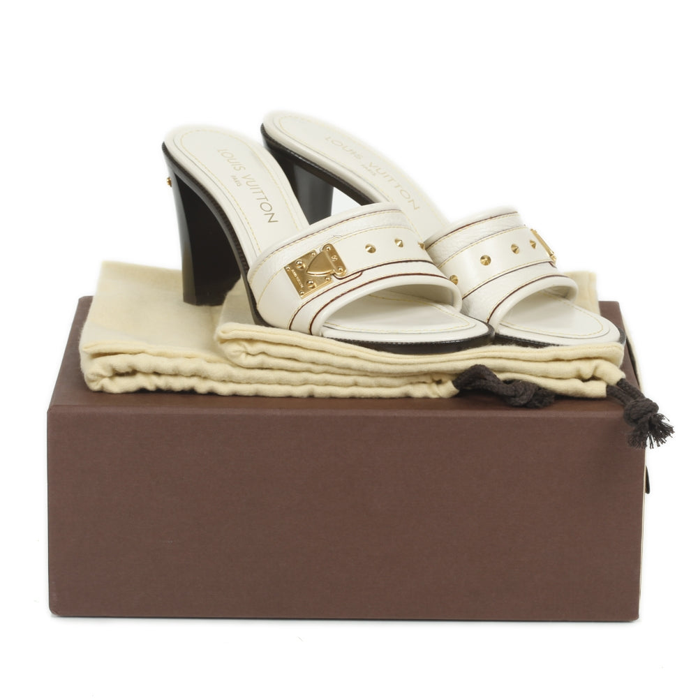 Louis Vuitton Suhali Studded Mules 38 White 11 of 11