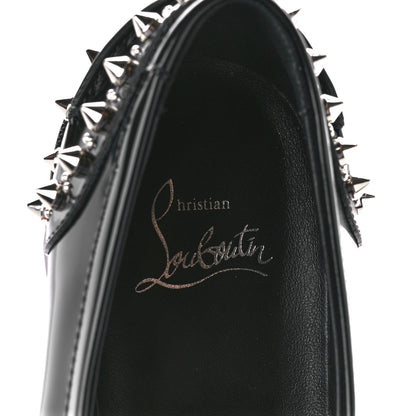 Christian Louboutin Calfskin Abrasivato Spike Womens Loafers 39 Black 8 of 10
