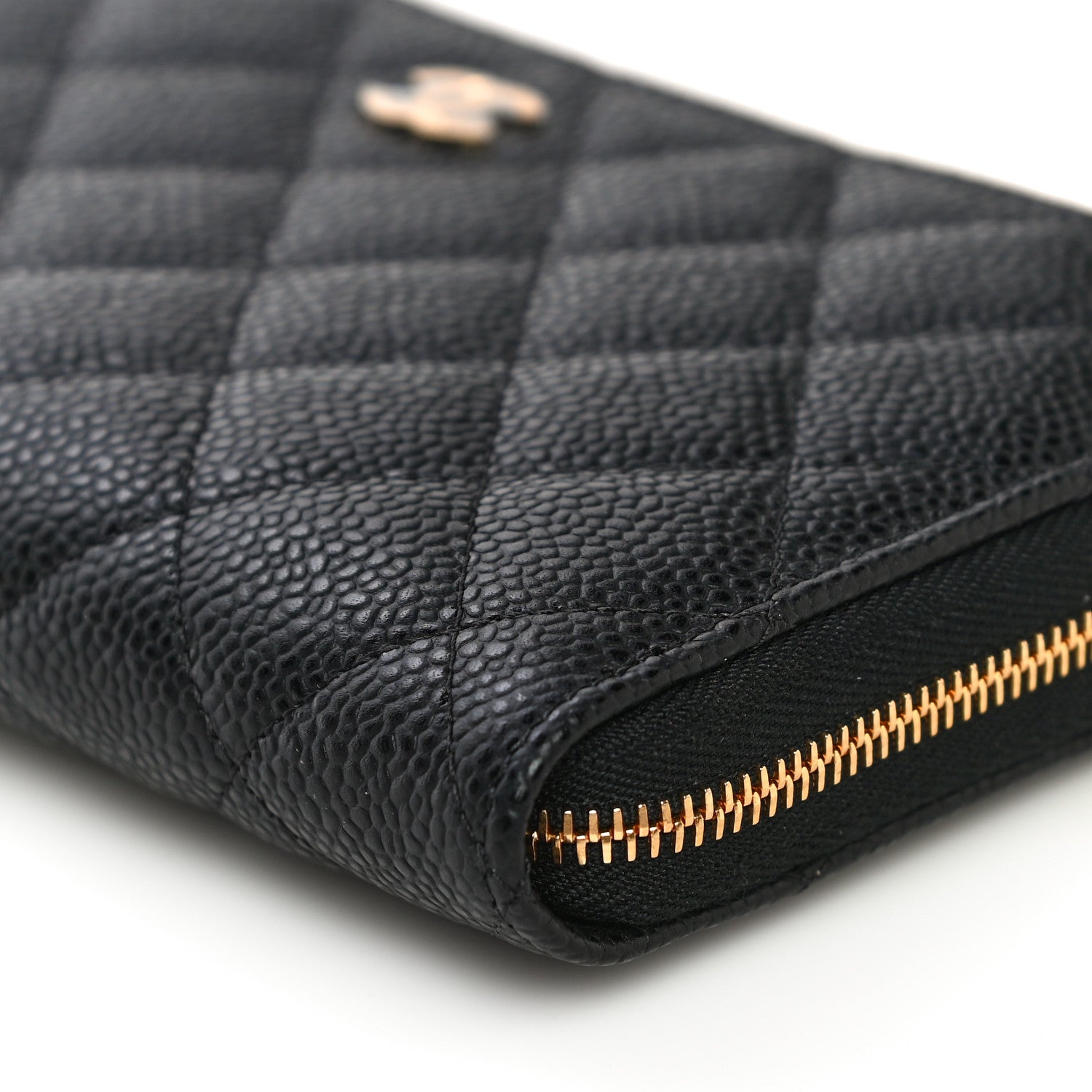 Chanel Caviar Quilted Large Gusset Zip Around Wallet Black 11 of 15