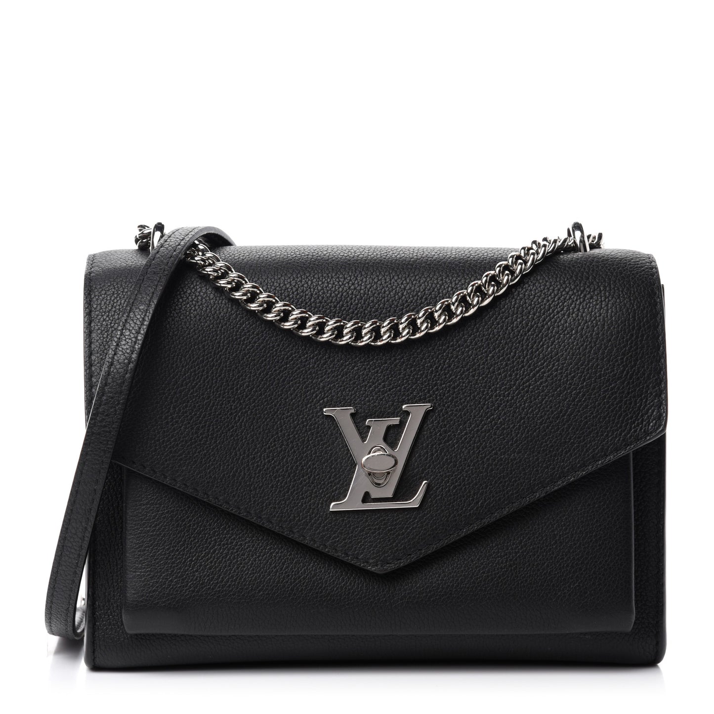 Soft Calfskin My Lockme Chain Bag BB Black