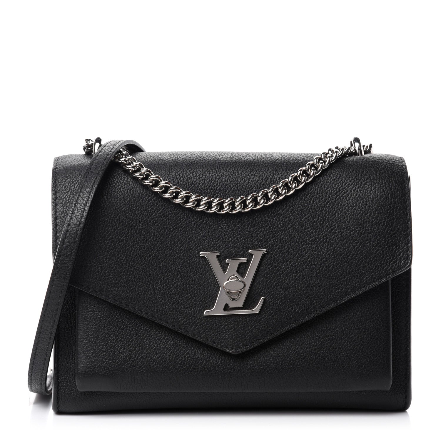 Louis Vuitton Soft Calfskin My Lockme Chain Bag BB Black 1 of 10