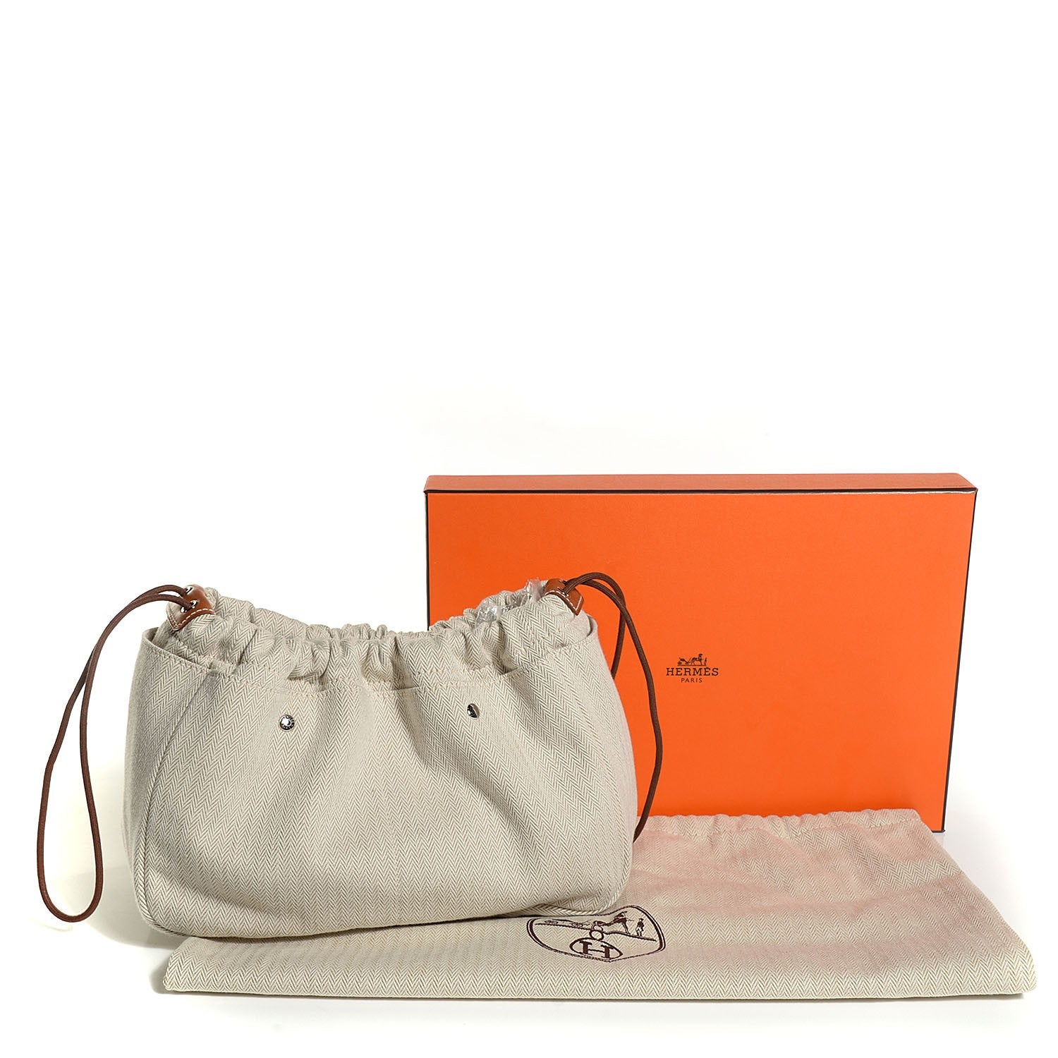 Hermes Canvas Barenia Fourbi 20 PM Pouch Naturel Fauve 4 of 13