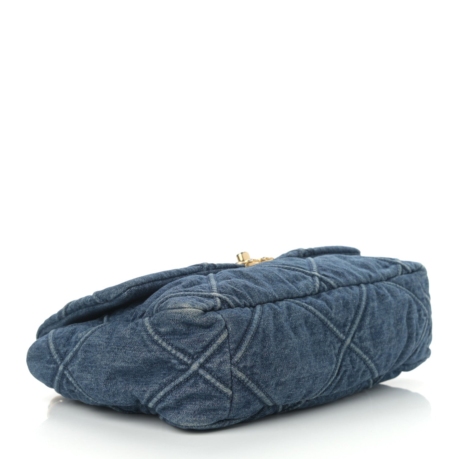 Chanel Denim Quilted Large Chanel 19 Flap Blue 4 of 11