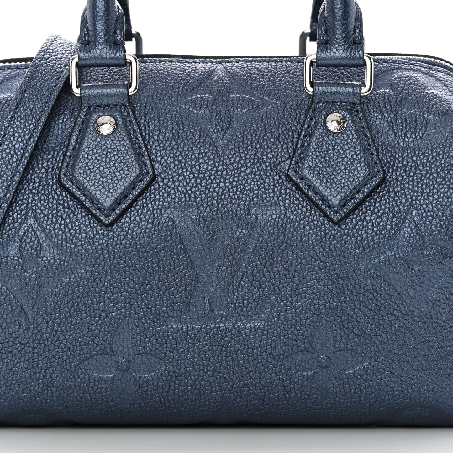 Metallic Empreinte Monogram Giant Speedy Bandouliere 20 Navy Nacre