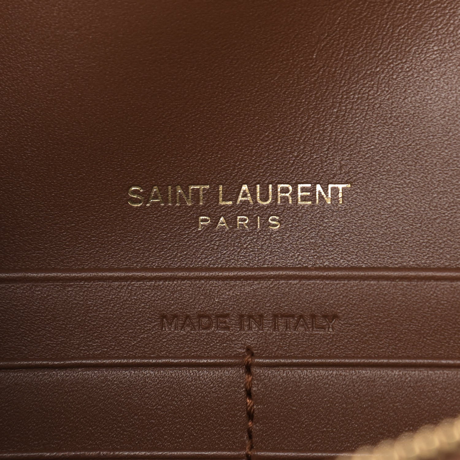 Saint Laurent Smooth Calfskin Classic Monogram Kate Tassel Chain Wallet Brown 6 of 13