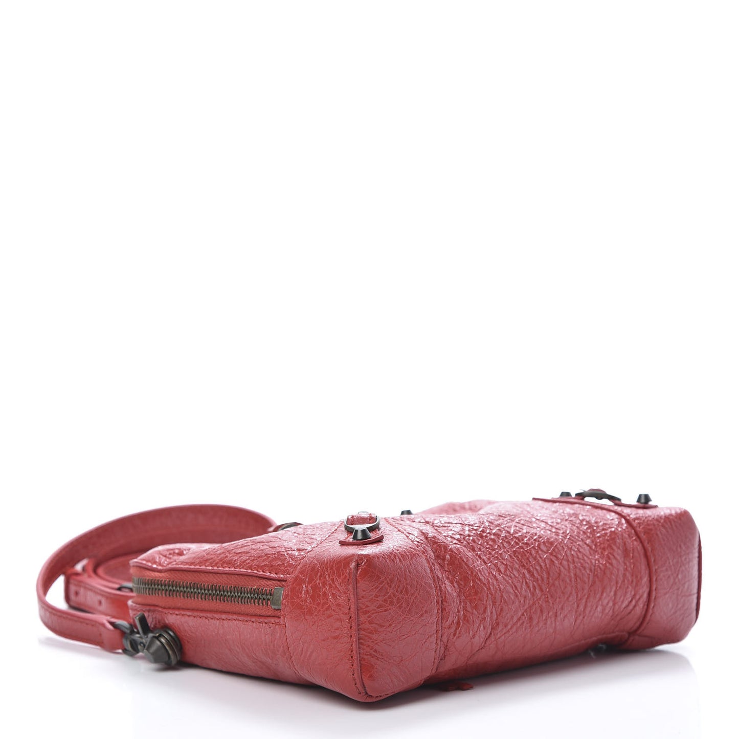 Agneau Classic Hardware XS Reporter Crossbody Rouge Tango