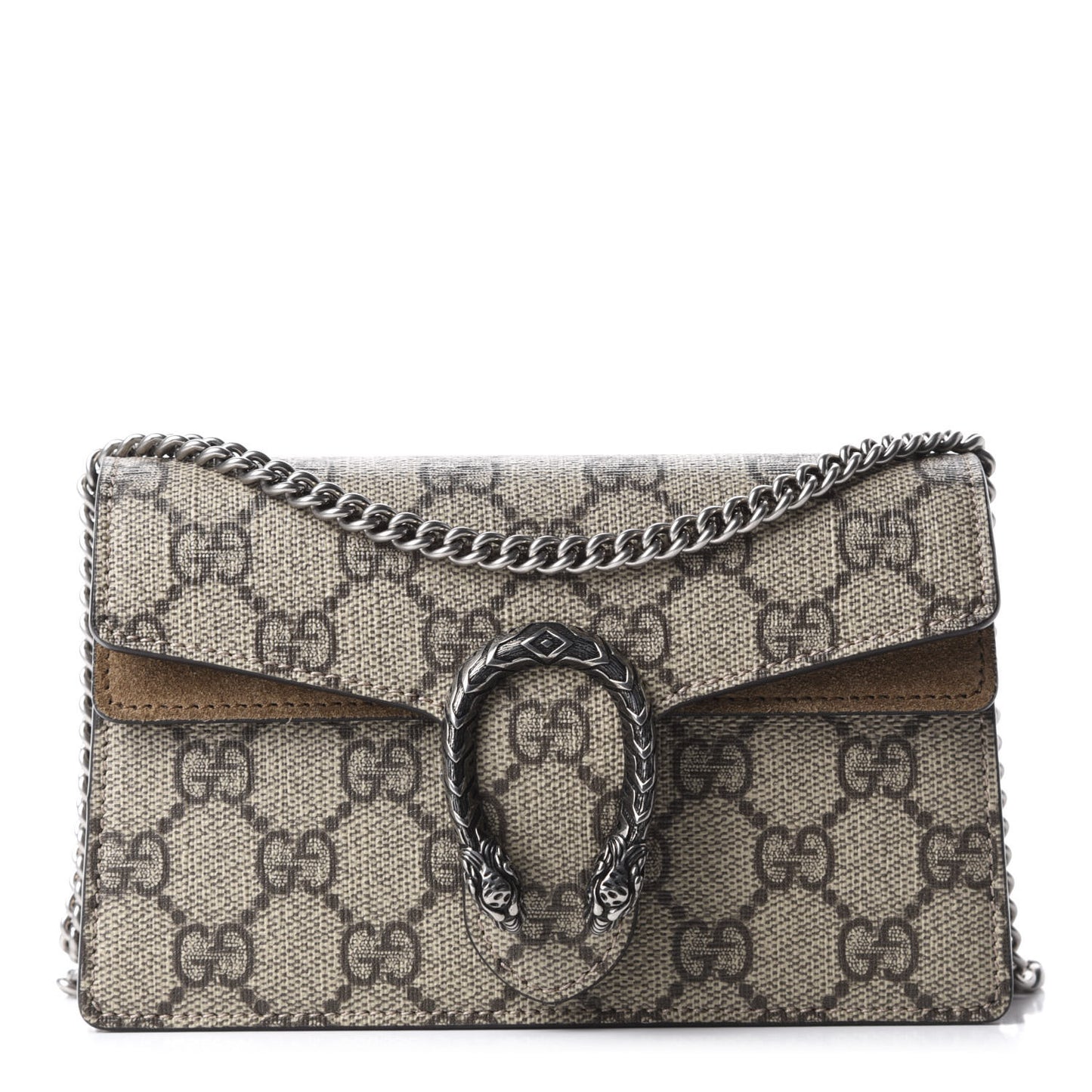 GG Supreme Monogram Super Mini Dionysus Shoulder Bag Taupe