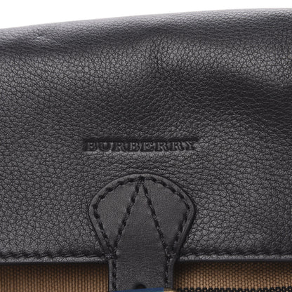 Burberry Mega Check Grainy Calfskin Small Gowan Messenger Bag Black 7 of 9