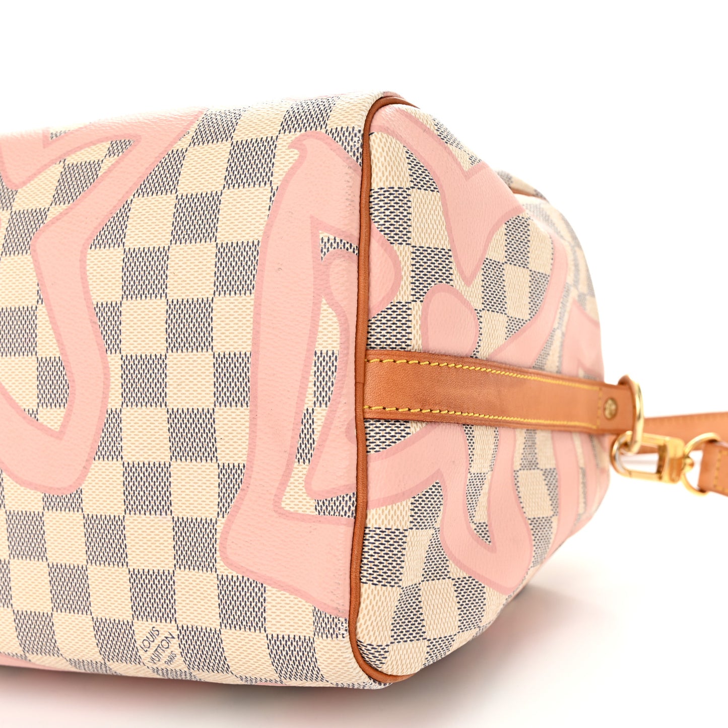 Damier Azur Tahitienne Speedy Bandouliere 30 Rose Ballerine