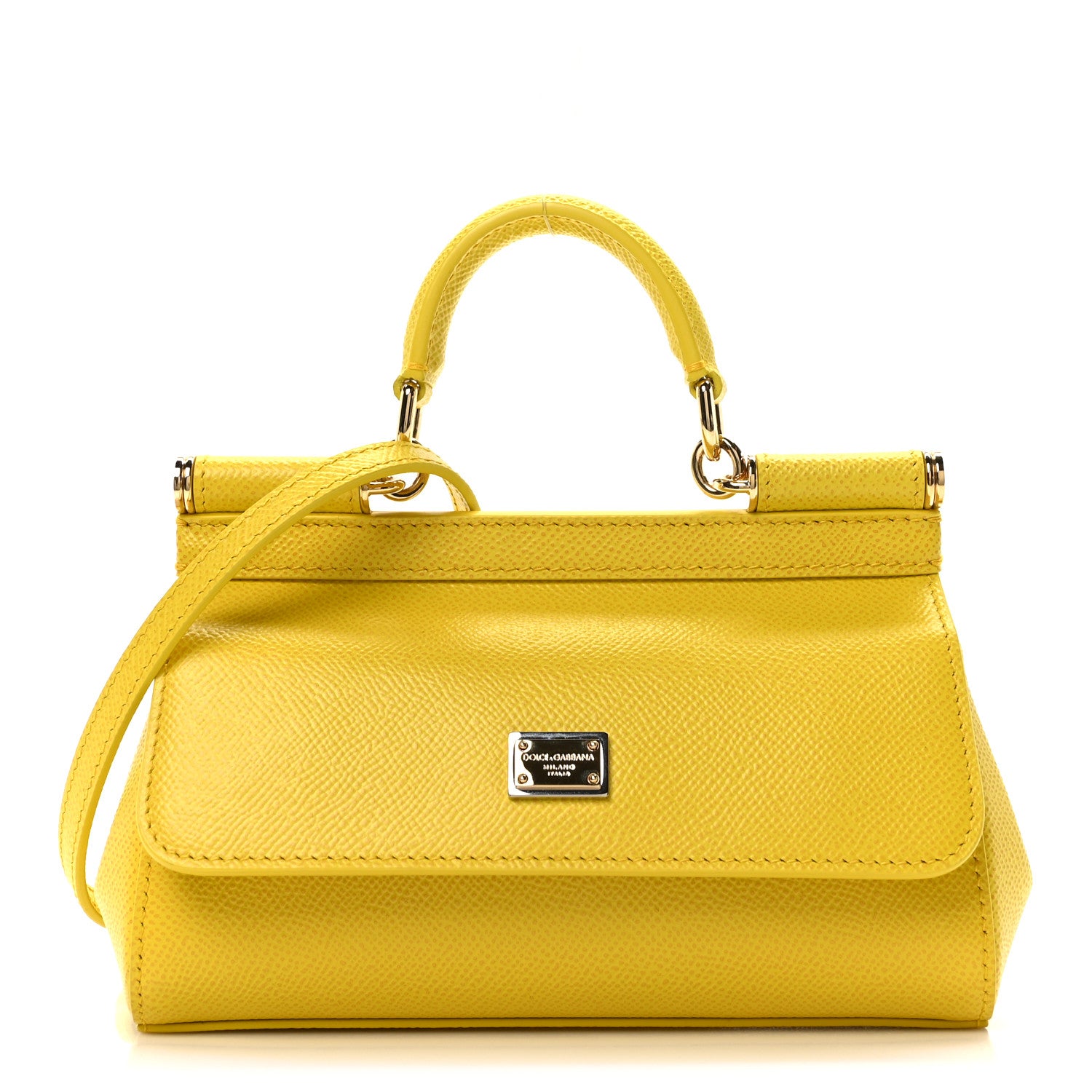 Dolce & Gabbana Dauphine Mini Miss Sicily Bag Yellow 1 of 9