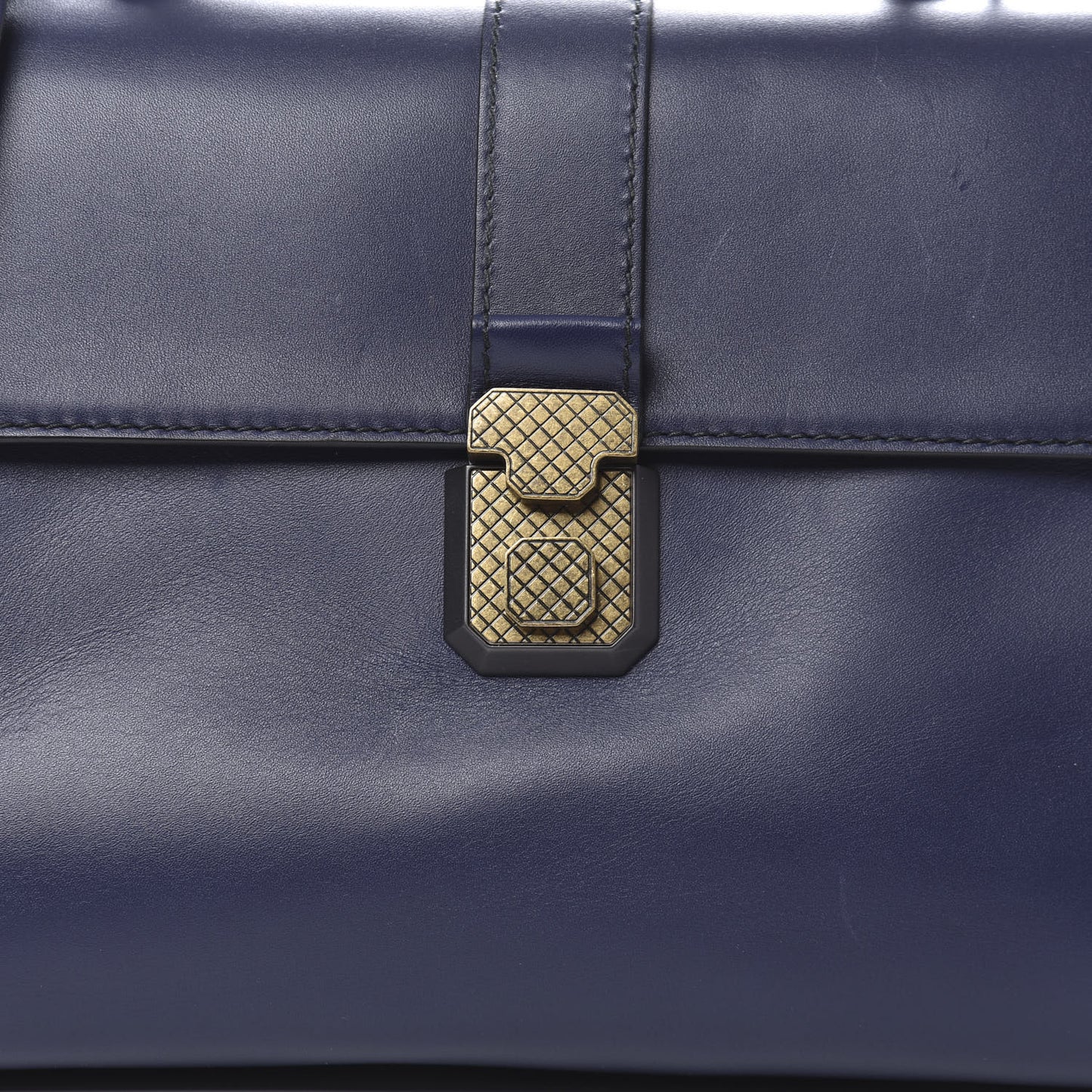 French Calfskin Medium Piazza Bag Atlantic