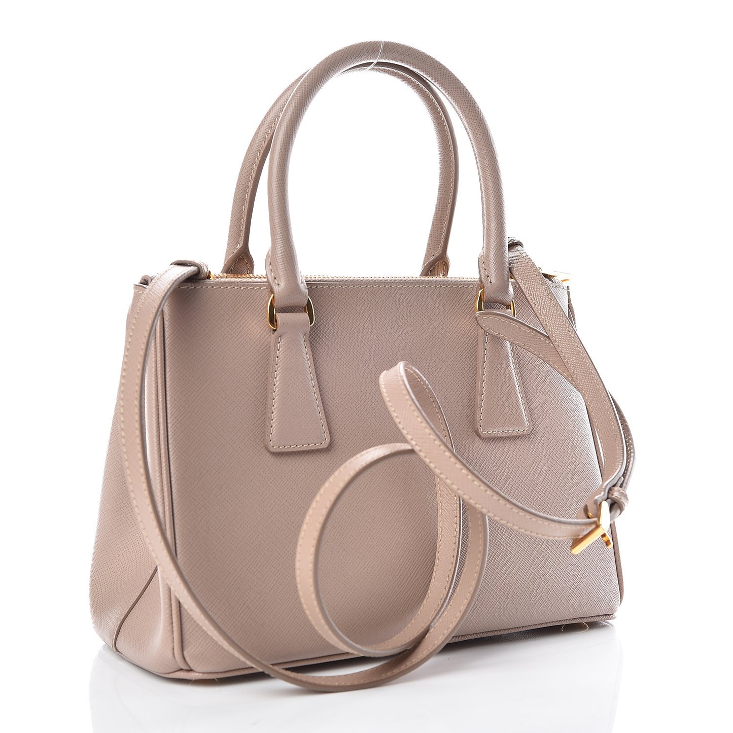 Saffiano Mini Galleria Double Zip Tote Cammeo