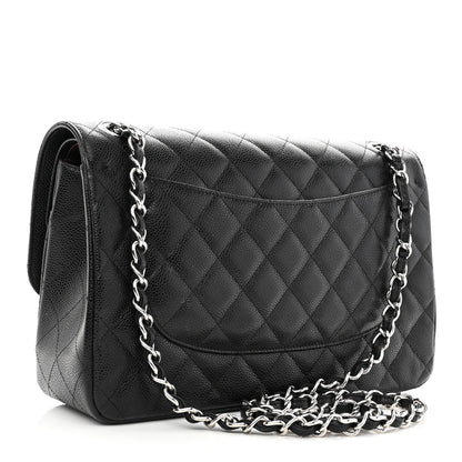 Chanel Caviar Quilted Jumbo Double Flap Black 3 of 12