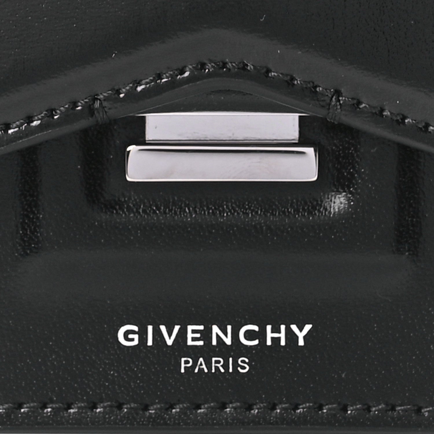 Givenchy Calfskin Bow Cut Chain Wallet Black 9 of 10