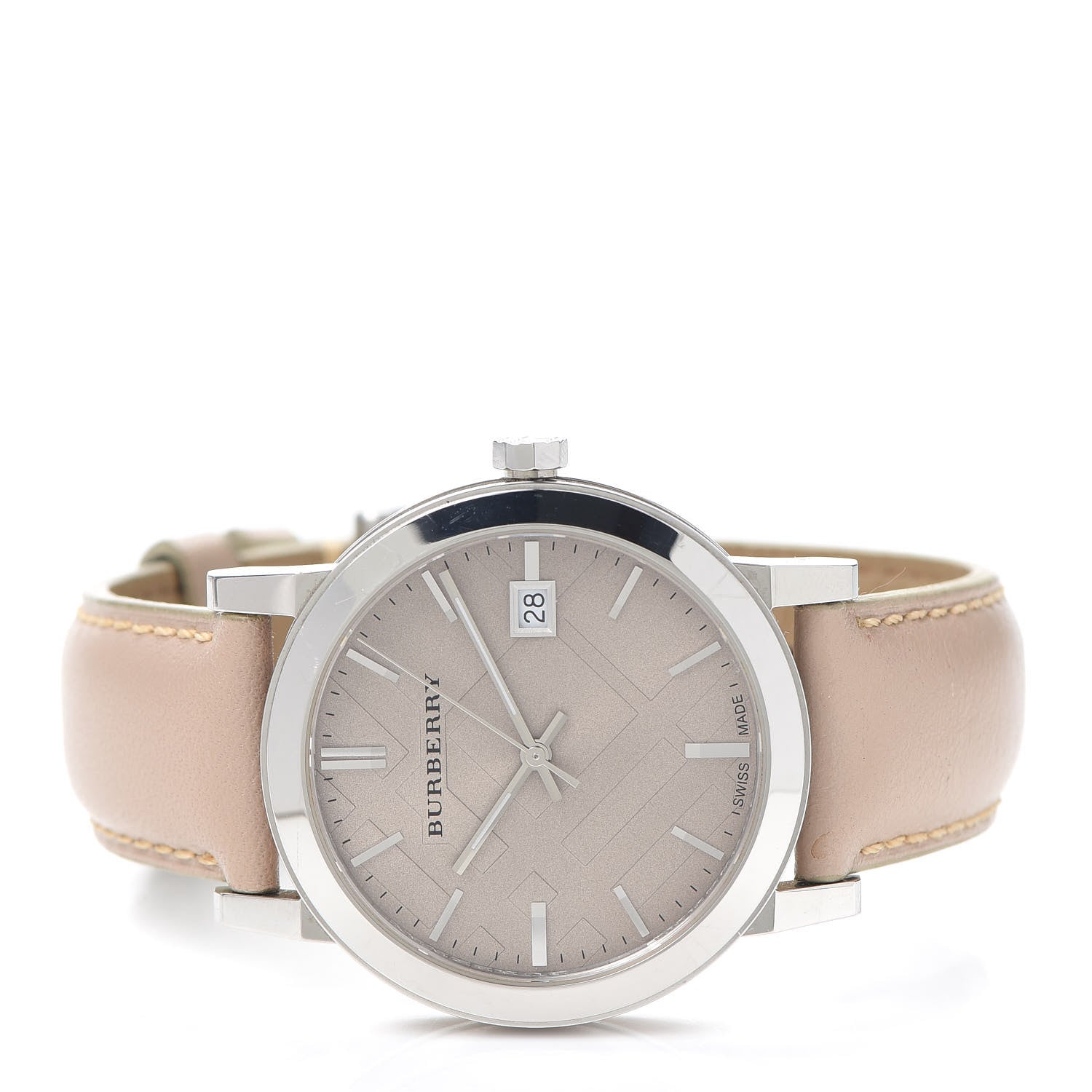 Burberry Stainless Steel Calfskin 38mm The City Quartz Watch Beige BU9010 2 of 5