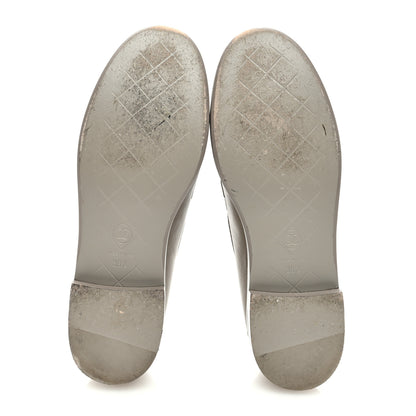 Chanel Lambskin Quilted CC Turnlock Loafers 39.5 Grey 5 of 11