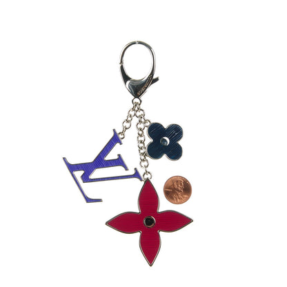 Louis Vuitton Fleur d Epi Bag Charm Figue Fuchsia Indigo 2 of 5