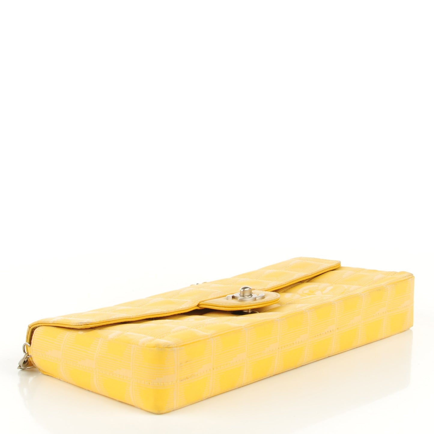 Nylon Quilted East West Travel Chocolate Bar Flap Yellow