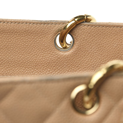 Chanel Caviar Quilted Grand Shopping Tote GST Beige Clair 13 of 23