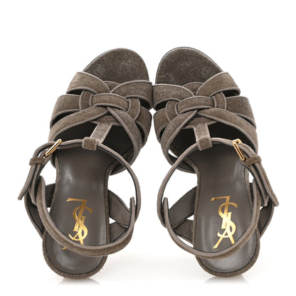 Saint Laurent Suede Quartz Tribute 105 Platform Sandals 35.5 Mouse 2 of 10