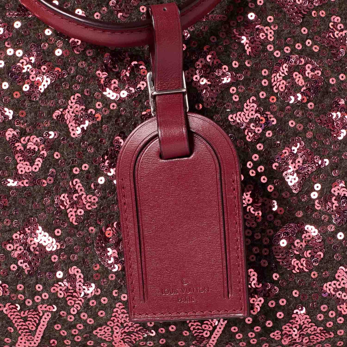 Sequin Monogram Sunshine Express Speedy Burgundy