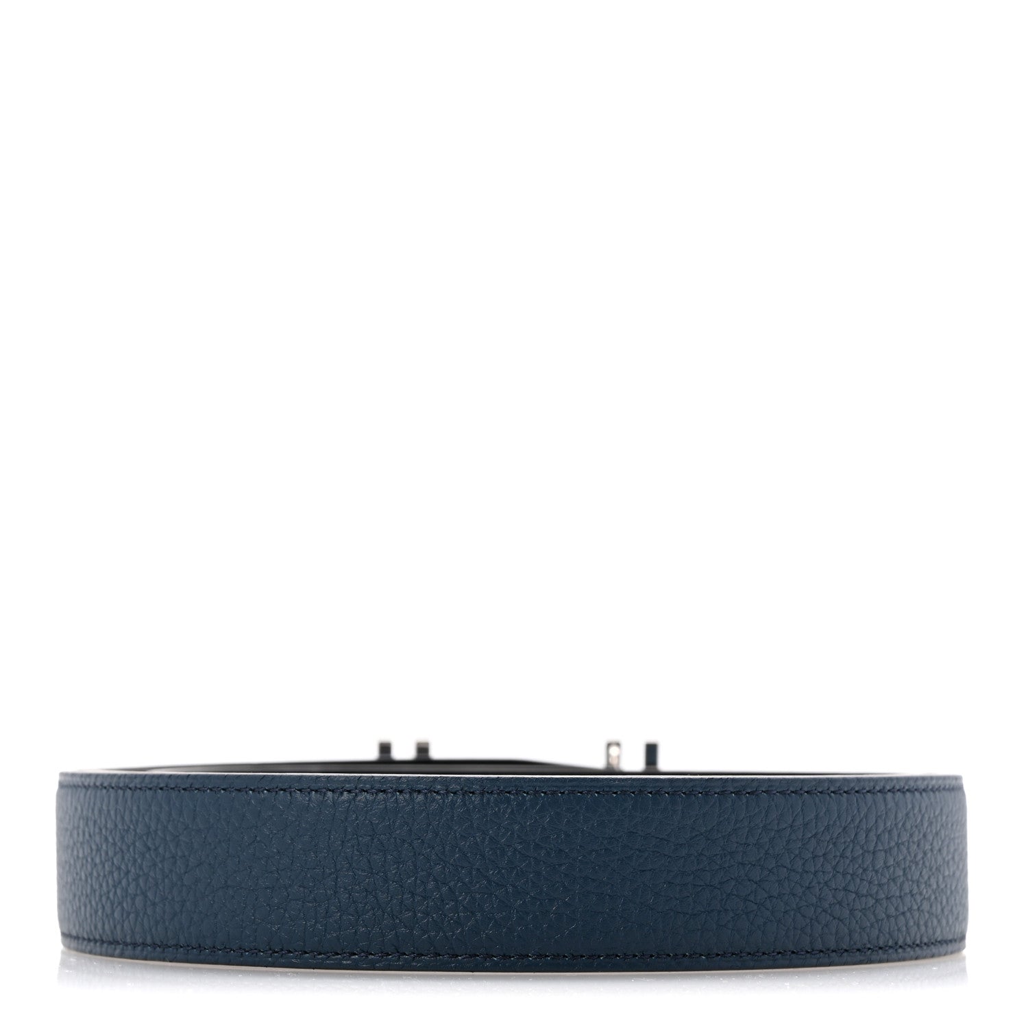 Hermes Box Togo 32mm Au Carre H Belt 100 40 Black Bleu De Prusse 2 of 8