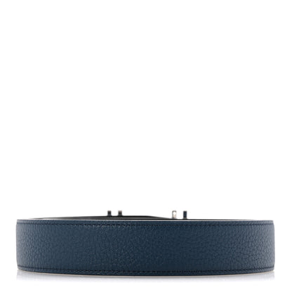 Hermes Box Togo 32mm Au Carre H Belt 100 40 Black Bleu De Prusse 2 of 8