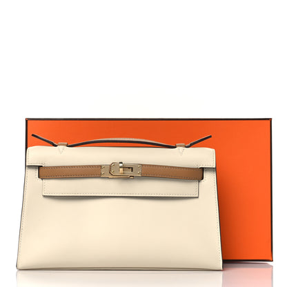 Hermes Swift Horseshoe Kelly Pochette Clutch Nata Biscuit 11 of 11