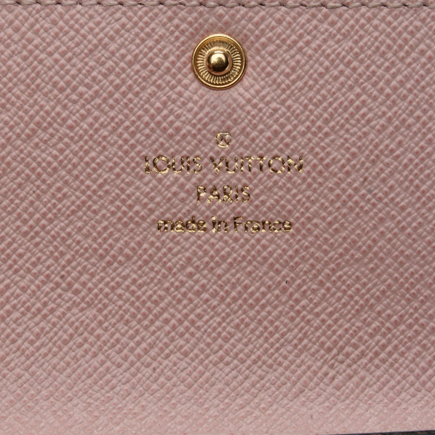 Damier Ebene Multicles 6 Key Holder Rose Ballerine