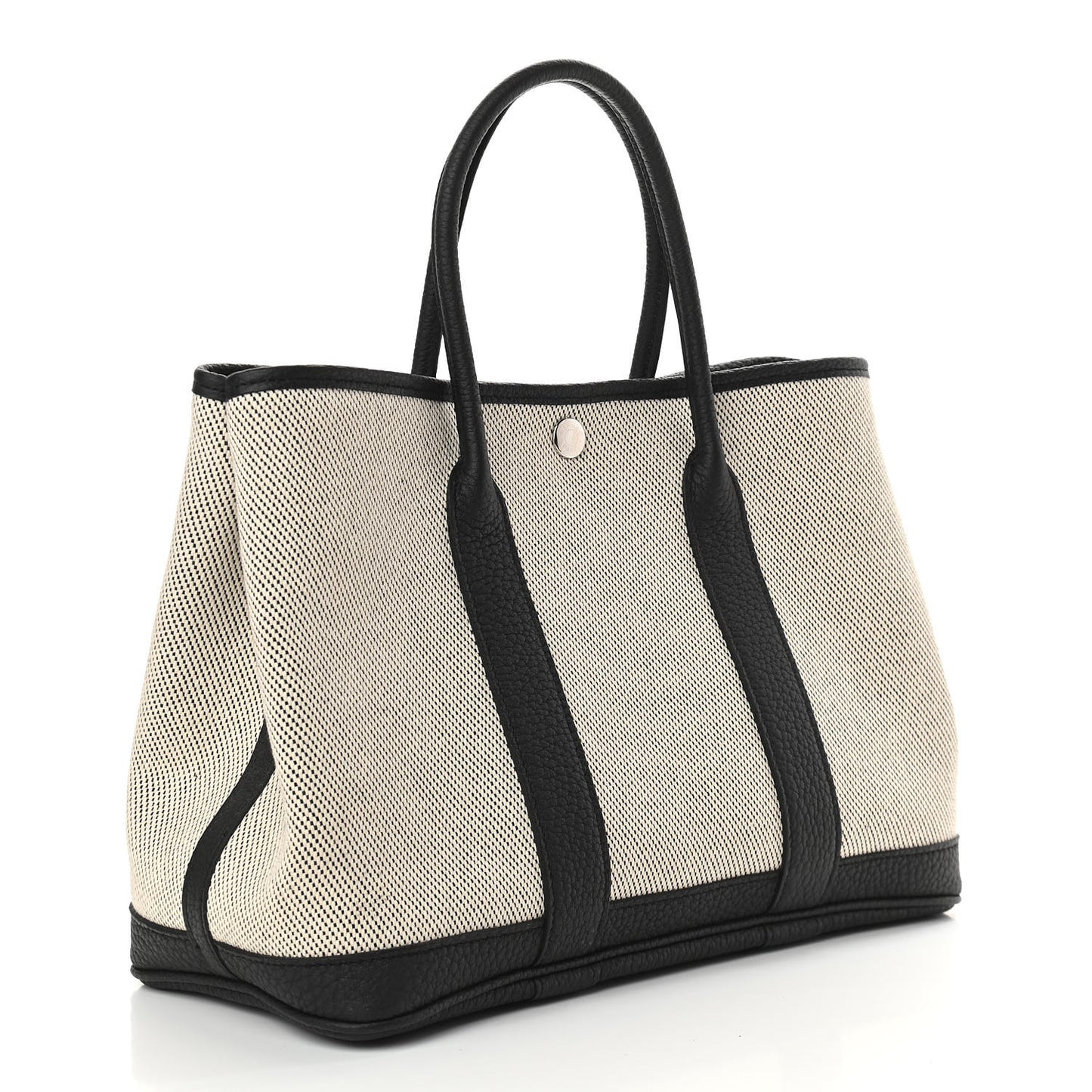 Twill H Negonda Garden Party 30 TPM Tote Ecru Black